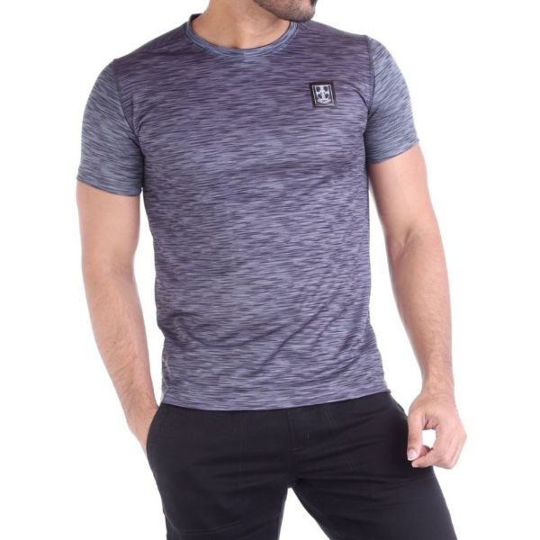 Man Wearing Dri-Fit Gray Moisture Wicking Athleisure Wear T-Shirt